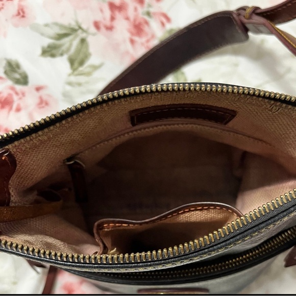 Vintage Dooney & Bourke Black Leather Shoulder Bag Purse - Picture 3 of 5